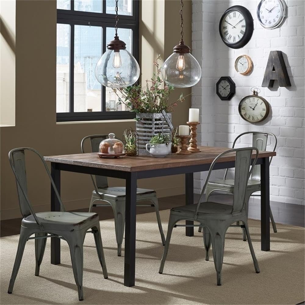 LIBERTY FURNITURE Bow Back Side Chairs - Set of 2, Green Upholstered Dining Chairs for Kitchen, Dining Room & Office - Comfortable & Stylish Seating Solution