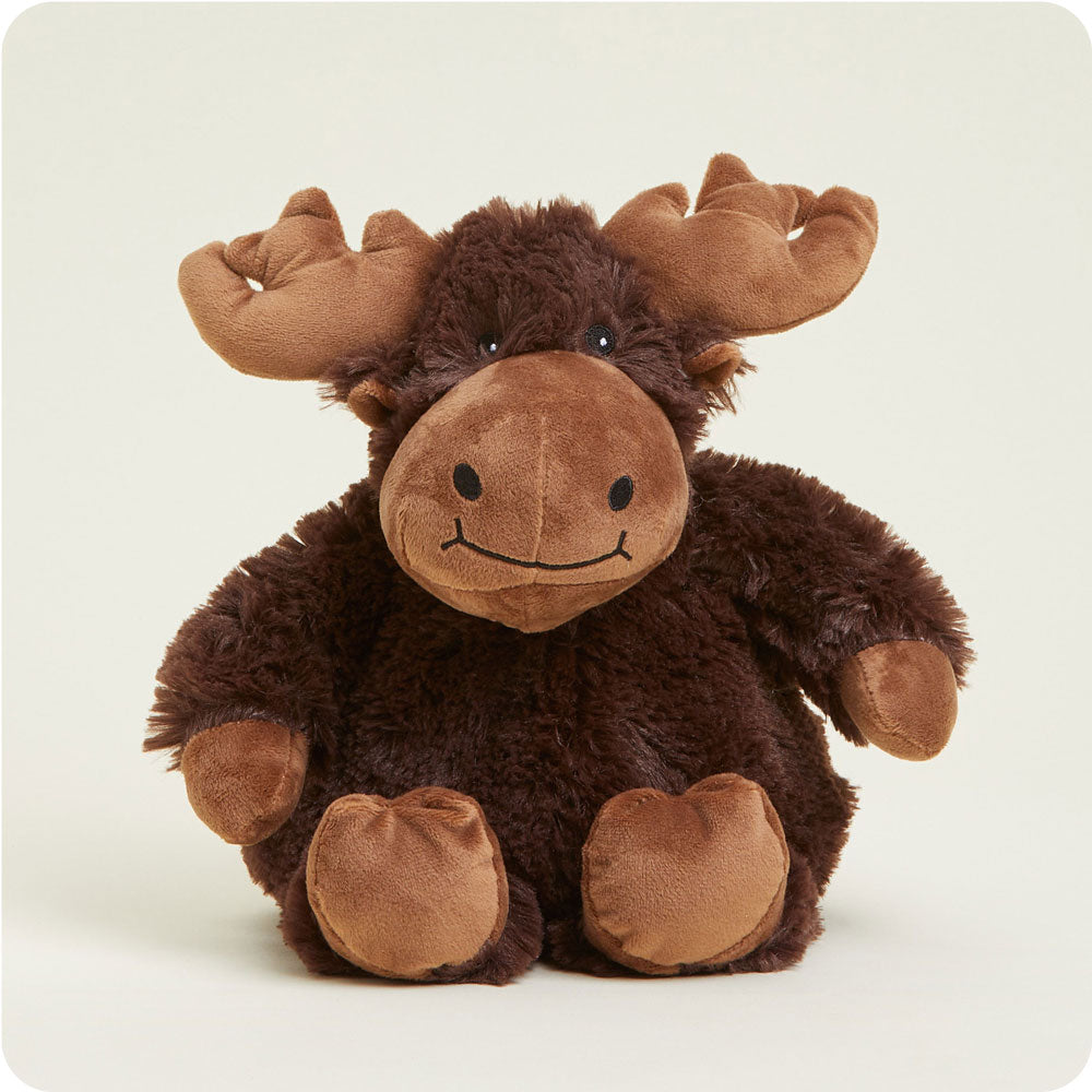 Weighted Heated Stuffed Moose Plush Toy - Warmies Microwaveable Heating Pad for Kids & Adults - Perfect for Stress Relief, Anxiety, and Cold Weather Comfort