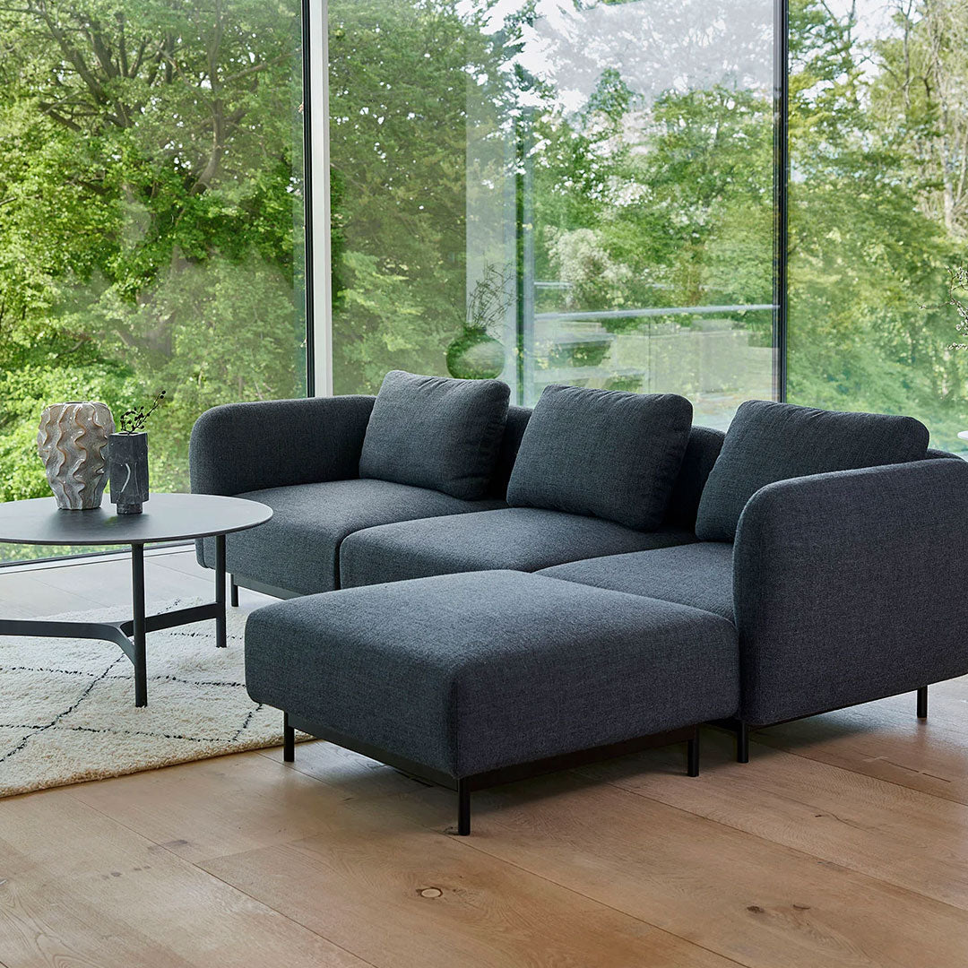 Foersom & Hiort Lorenzen MDD Aura Pouf Cane Line - Modern Boho Home Decor for Living Room, Bedroom, or Office