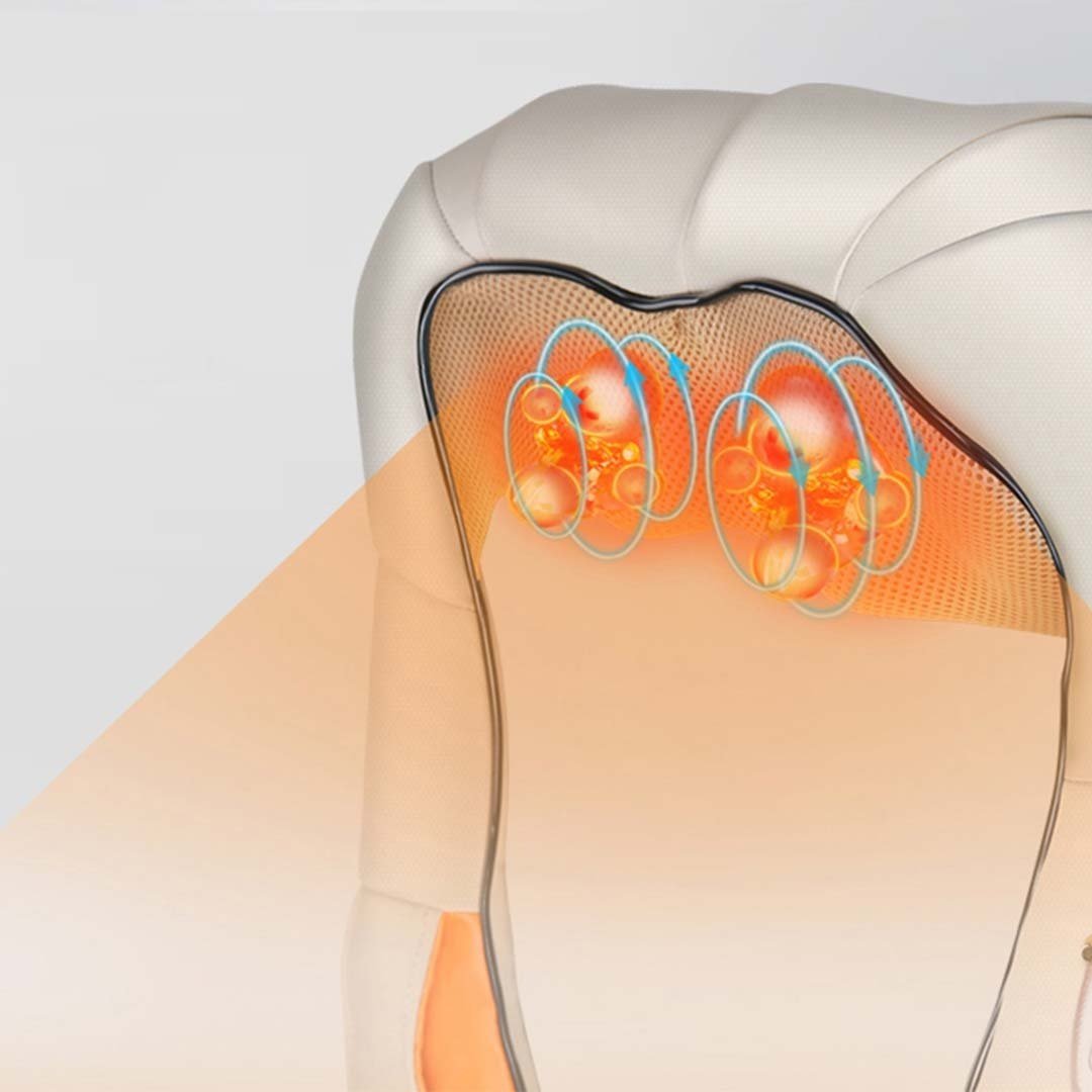 2X Electric Kneading Massager with Heat for Neck, Shoulder, Arm & Body - Relieve Pain & Stress at Home, Office or Travel