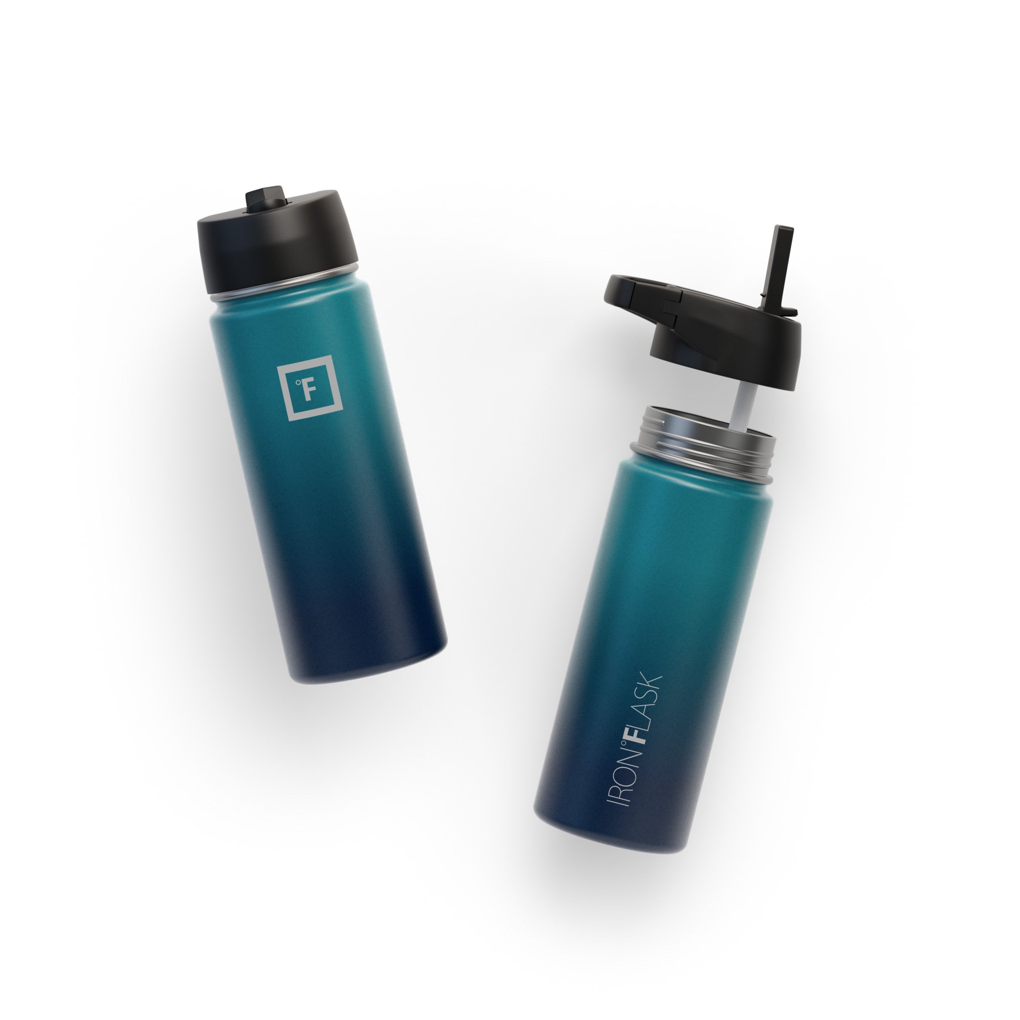 18 Oz Wide Mouth Water Bottle with Straw Lid - Leak Proof & BPA Free - Perfect for Gym, Hiking, Travel & Everyday Hydration