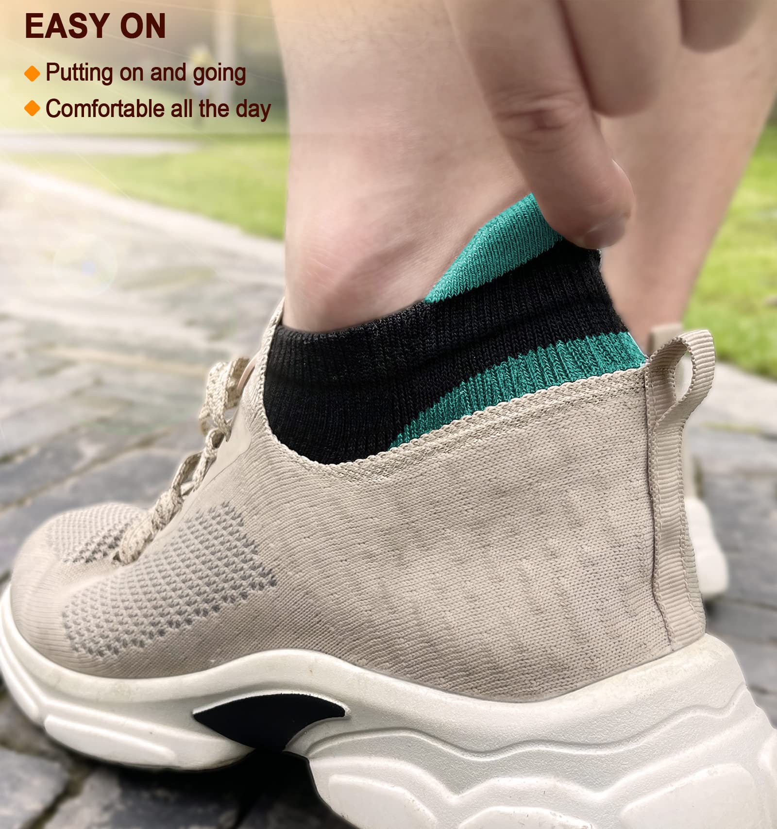 BULLIANT Women's Athletic Socks 6-Pack - No Show Cushioned for Running & Walking with Arch Support - Gym & Daily Wear