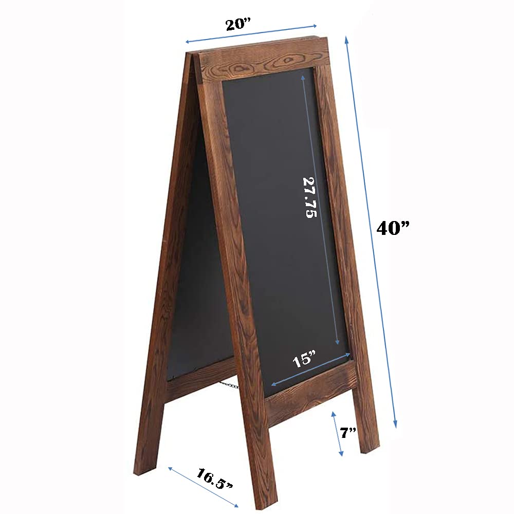 Rustic Magnetic A-Frame Double-Sided Chalkboard Sign - 40