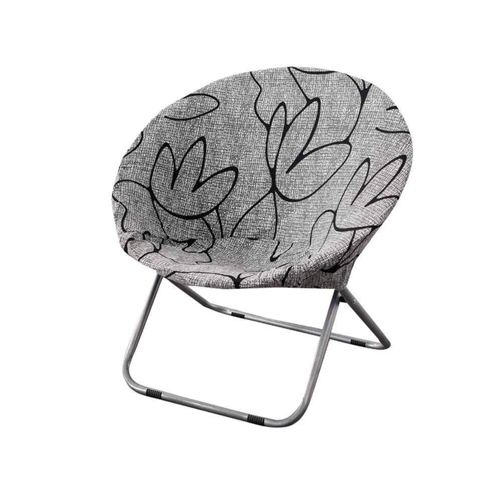 Stretchable Round Saucer Chair Covers - Printed Washable Seat Protectors for Camping, Folding Chairs & Home Decor (1 Piece, 14 Colors) - Perfect for Outdoor Picnics, Patio Furniture & Indoor Accent Seating