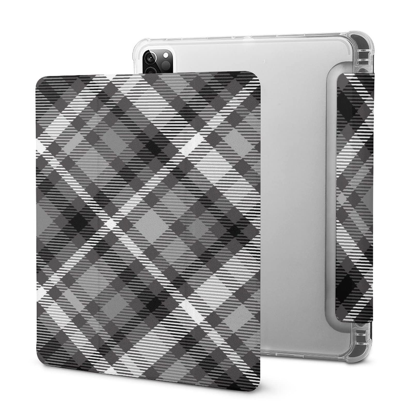 Stylish Plaid Fabric iPad Case for 9th/8th Gen (2021/2020), iPad Air 4 & 10.2