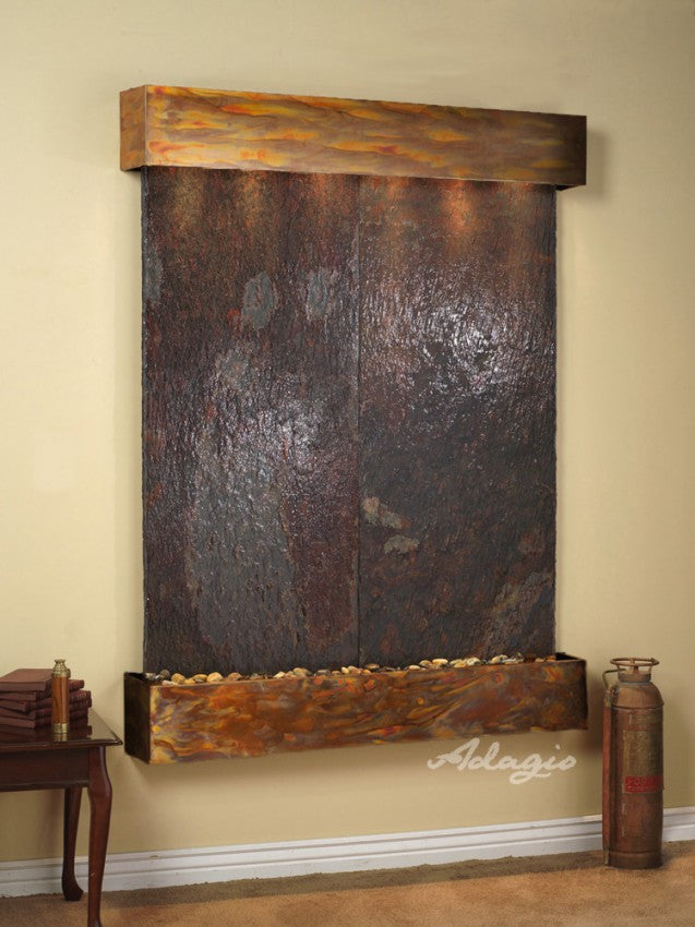 Adagio Majestic River Square Rustic Copper Multi-Color Natural Slate Mosaic Tile MRS1004 - Perfect for Kitchen Backsplash, Bathroom Walls & Fireplace Accents