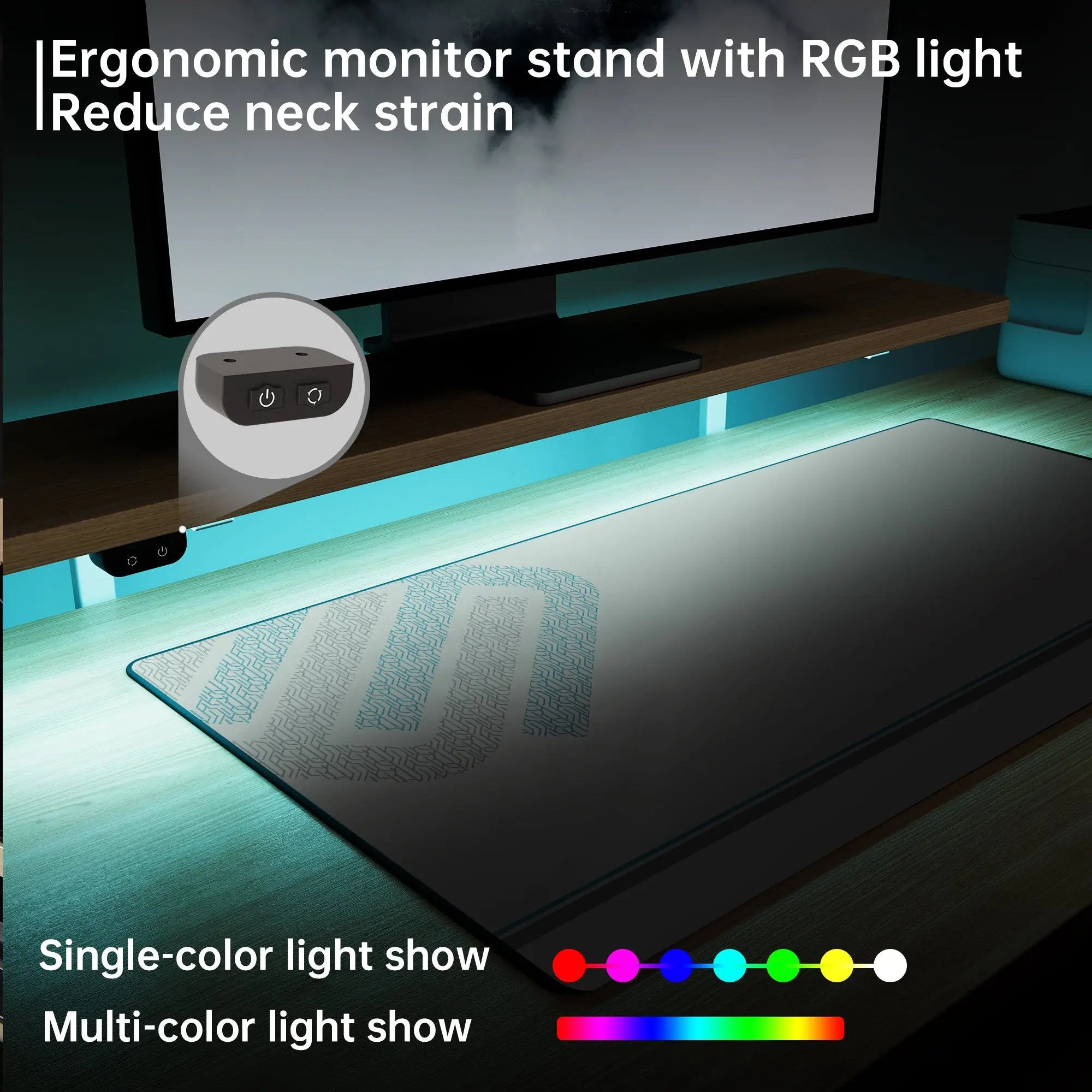 Ergonomic L-Shaped Standing Desk with Accessories Set (60x23 Inches) - Perfect for Home Office & Workspace Setup