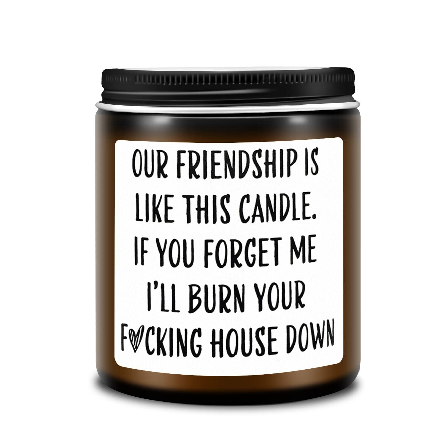 Funny Friendship Candles Gift for Women & Men - Birthday, Christmas, Valentine's Day - Best Friend & BFF Gag Gift for Her