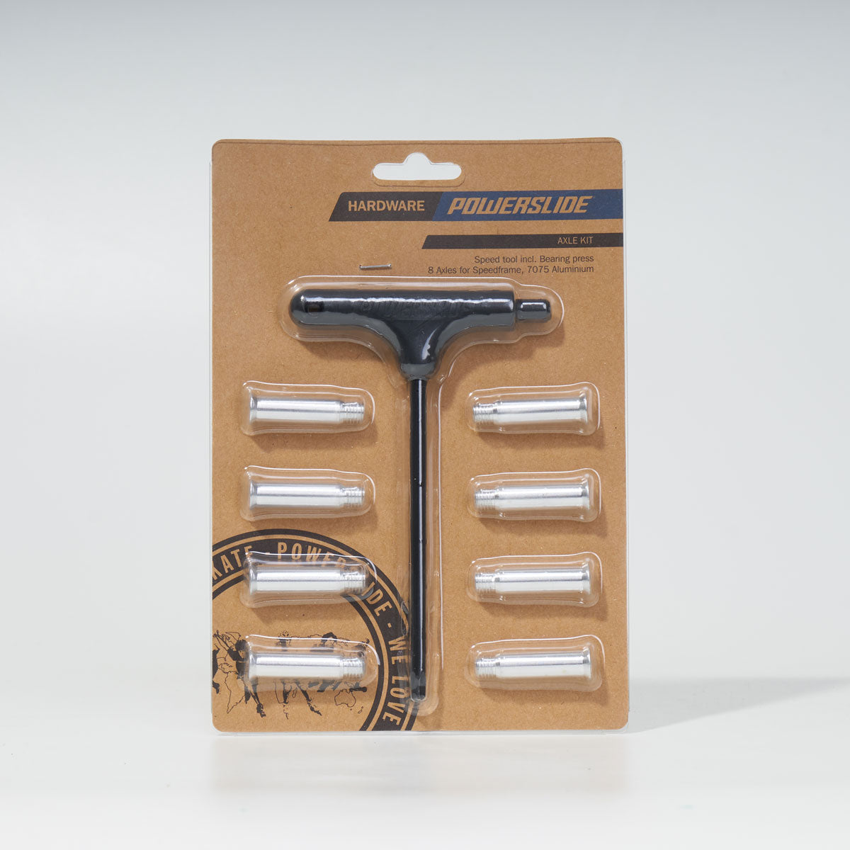 Powerslide Tool & 8mm Speed Axles Replacement Bolts with Torx Key (Star) - Perfect for Skateboard, Scooter, and Rollerblade Maintenance
