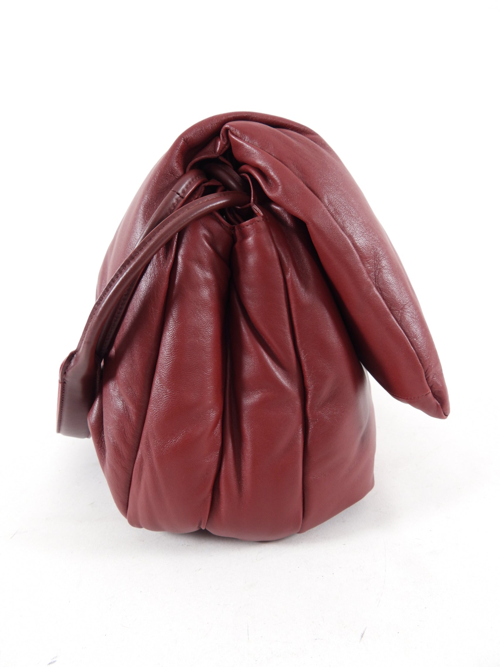 Celine Small Dark Red Pillow Shoulder Bag - Luxury Leather Crossbody Purse for Women | Perfect for Date Night, Parties & Everyday Use