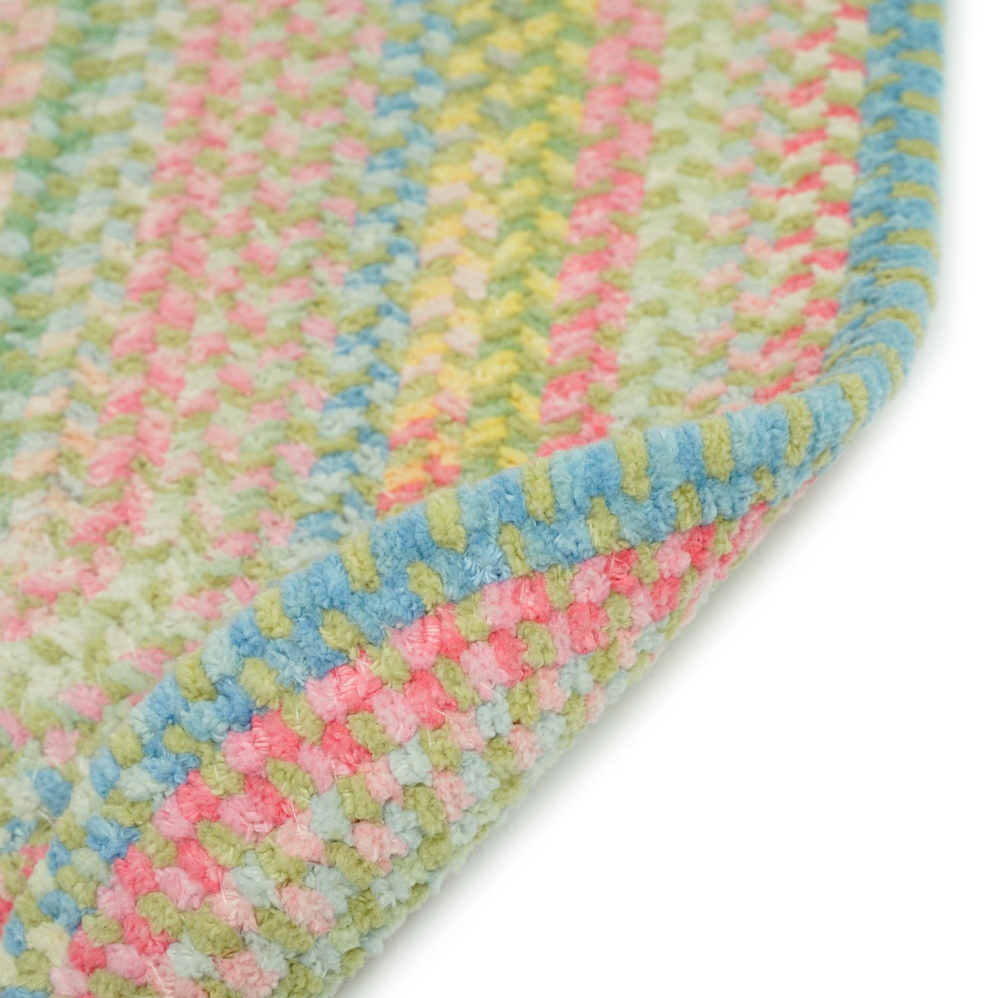 Capel Baby's Breath 0450BSK0 Braided Rug - Light Green Indoor/Outdoor Area Rug for Living Room, Bedroom, Nursery & Patio