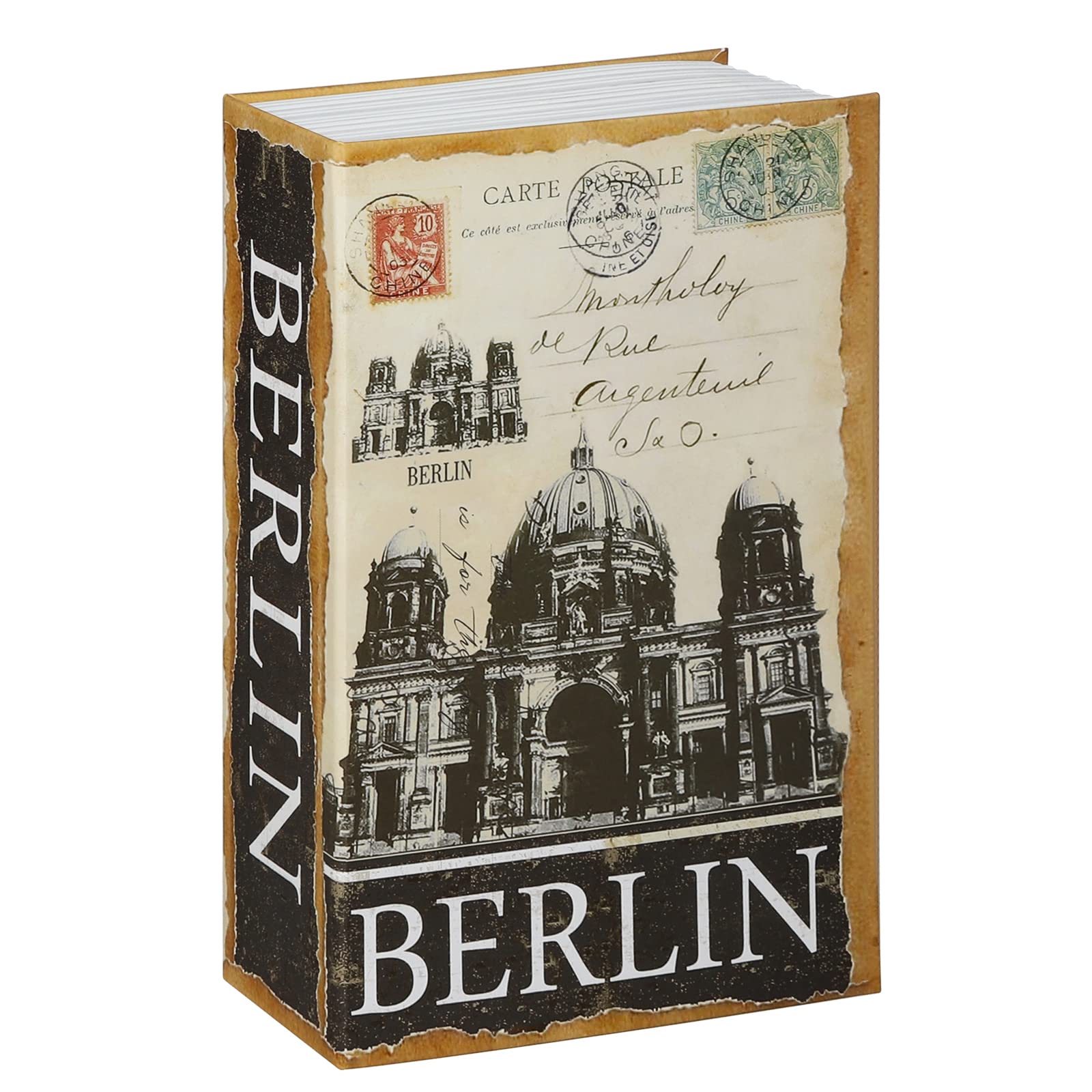 Kasten Book Safe with Combination Lock - Hidden Diversion Safe Box for Cash, Jewelry & Valuables - 9.5x6.2x2.2 Inch Fake Book Storage - Perfect for Home Security, Travel & Emergency Hideouts (Berlin Style)