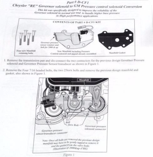 High Performance Governor Pressure Solenoid Kit for 42RE 44RE 46RE 47RE 48RE Transmissions - Compatible with Dodge Chrysler Jeep Vehicles - Off-Road & Towing Upgrade Solution