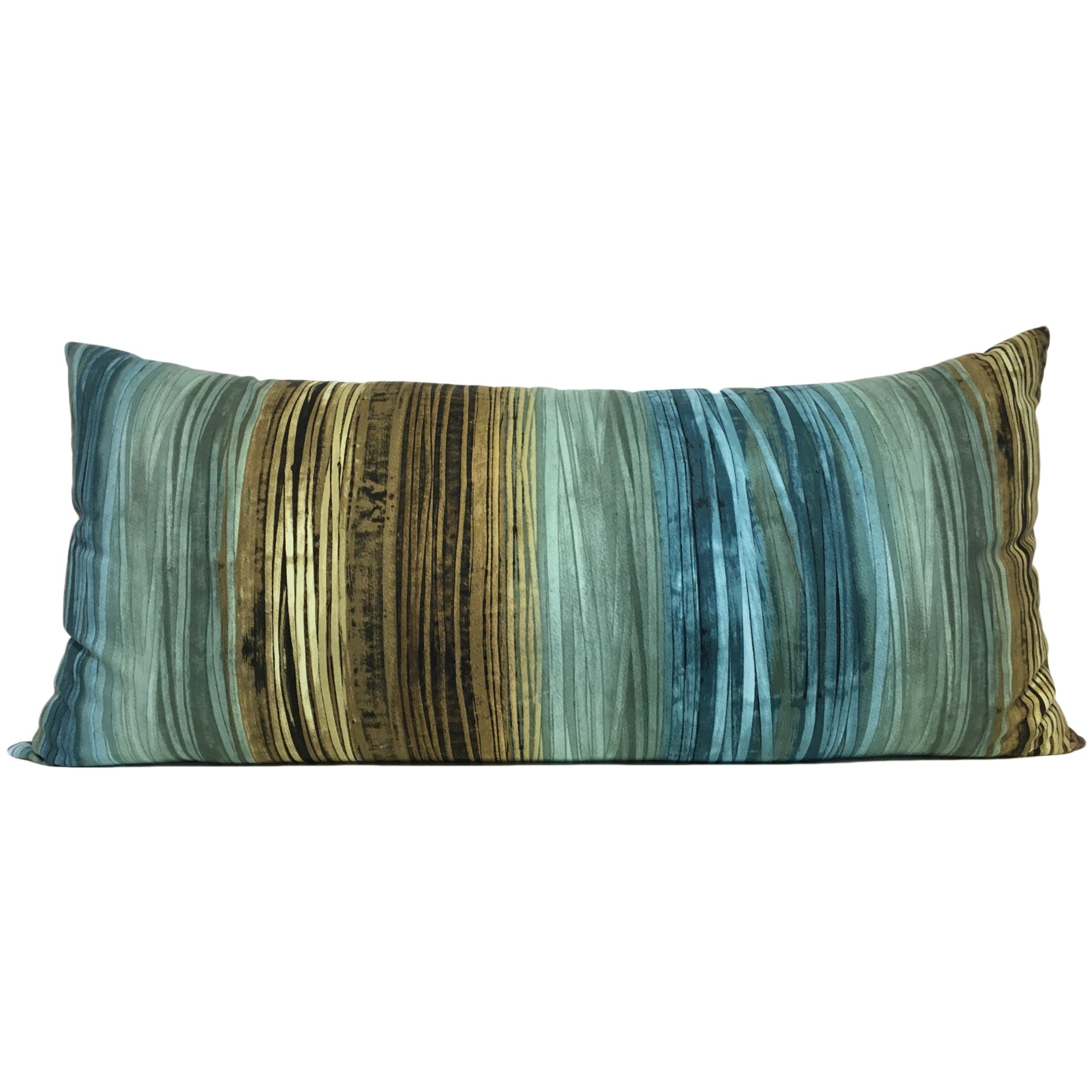 Ripple Lake Teal Lumbar Pillow 19x39 - Decorative Cushion for Sofa, Bed & Office Chair - Comfortable Support for Back Pain Relief