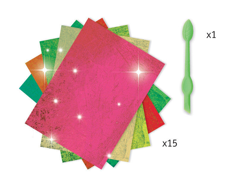 Foil Pictures Craft Kit - Fireflies by Djeco | DIY Art Project for Kids, Creative Gift for Children | Perfect for Birthday Parties & Classroom Activities