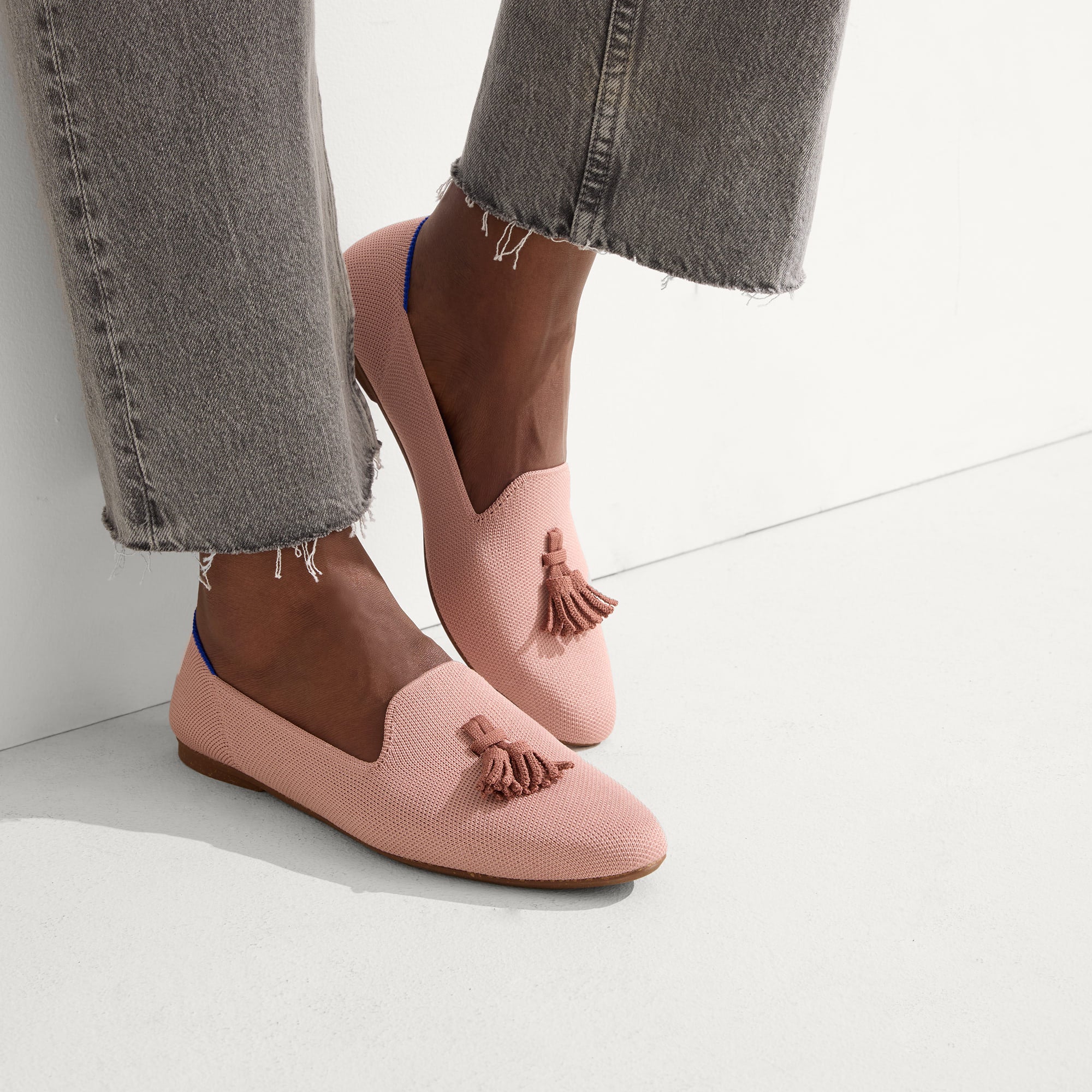 Elegant Almond Tassel Loafers in Maple Pink | Comfortable Women's Slip-On Shoes for Office, Casual & Dressy Occasions