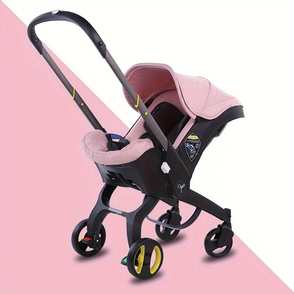 Premium Lightweight Folding Baby Stroller - Compact Travel Stroller for Newborns & Toddlers - Easy One-Hand Fold, Smooth Maneuverability - Ideal for Shopping Malls, Airports, Parks & Daily Walks (Pink) - Perfect Gift for New Parents & Caregivers