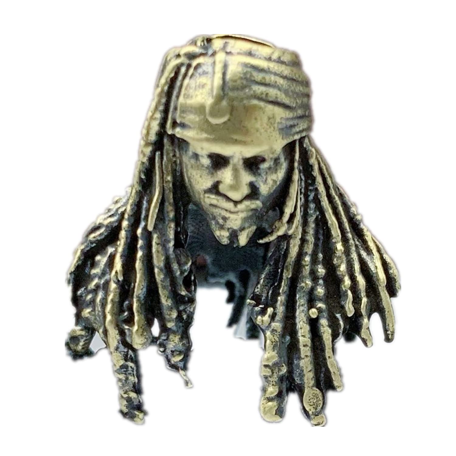 Vintage Brass Pirate EDC Beads - DIY Paracord Beads for Keychains, Survival Gear & Outdoor Accessories - Perfect for Camping, Hiking, and Everyday Carry Essentials