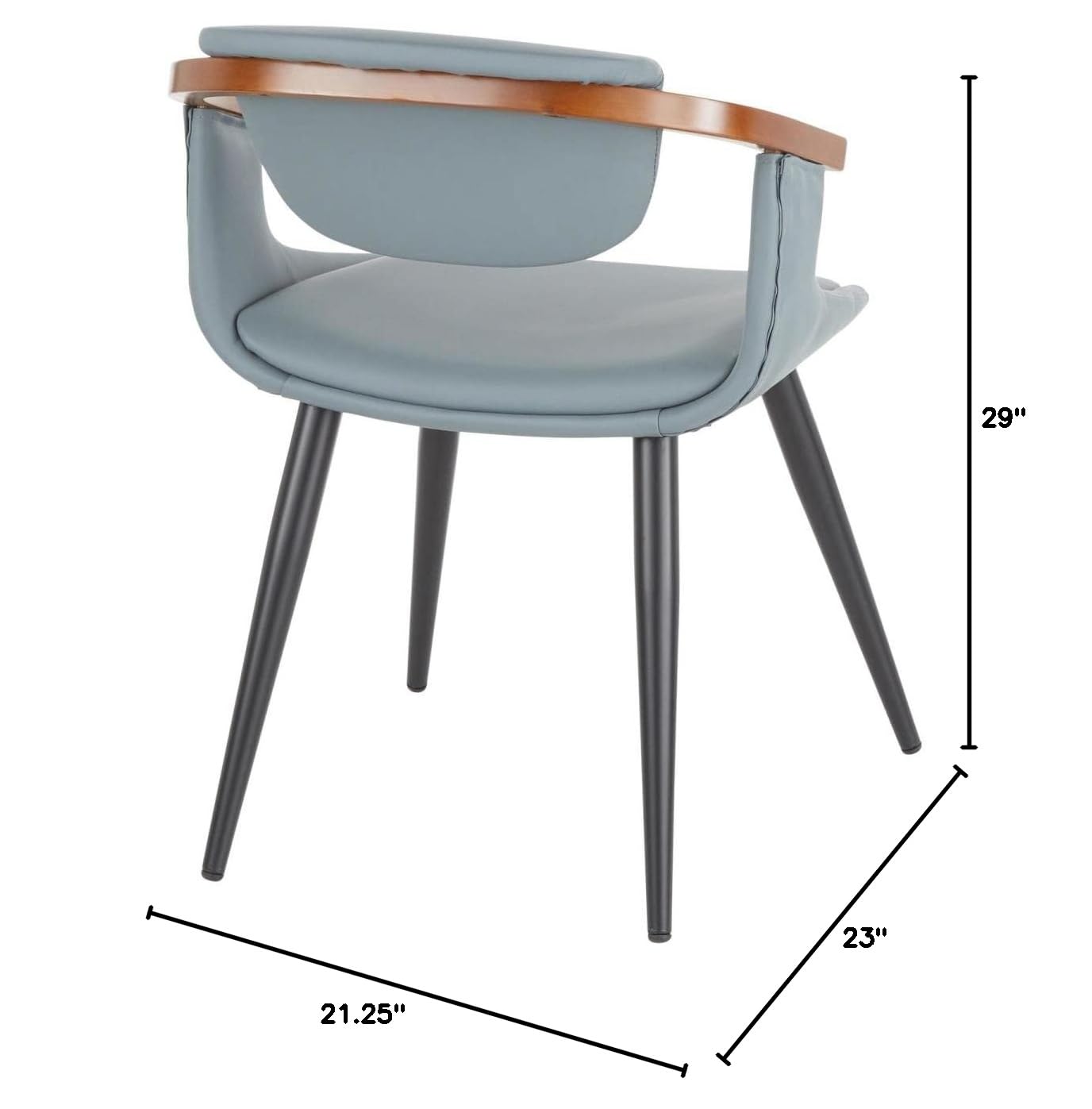 LumiSource Oracle Upholstered Dining Chair - Mid-Century Modern Kitchen Chair for Dining Table - Comfortable & Stylish Seating for Home, Restaurant, and Office Use