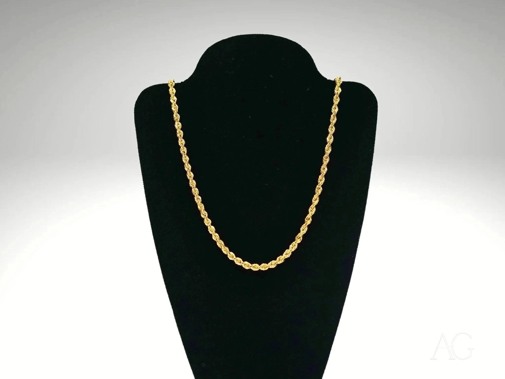 Timeless 18K Gold Rope Chain Necklace for Women - Elegant Layering Piece for Everyday Wear & Special Occasions