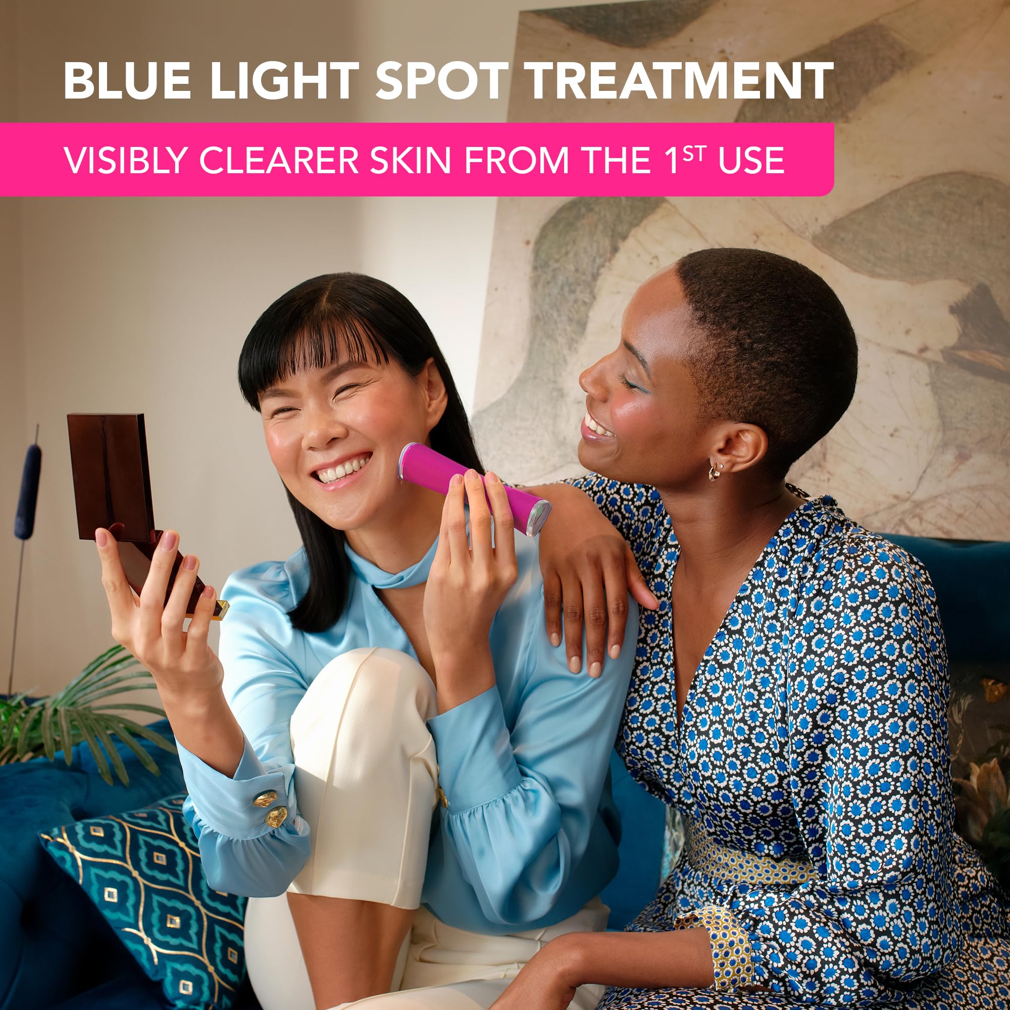 Foreo ESPADA 2 LED Light Therapy Device for Acne Treatment - Medical-Grade Blue Light Therapy for Pimples, Blemishes & Scars - Gentle Silicone Facial Skincare Tool - Perfect for Daily Acne Prevention & Post-Breakout Care