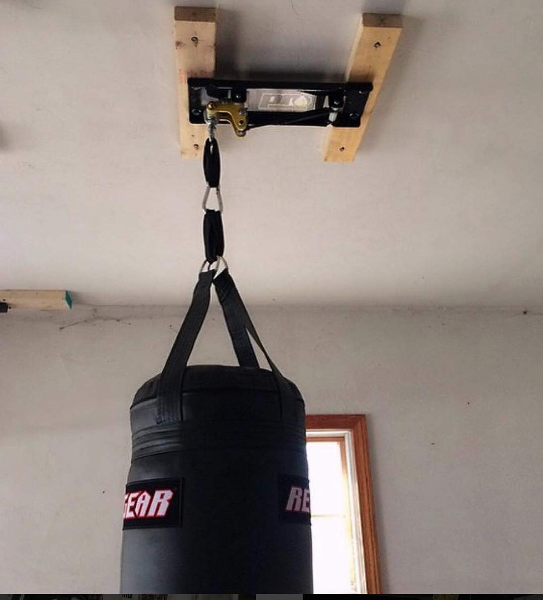Gas Spring Anti-Noise Ceiling Mount for 120 lb Punching Bags (CM-120) - Heavy Duty Vibration Dampener for Home Gyms & Martial Arts Training | Easy DIY Installation on Joists, Drywall, Concrete & Unistrut | Quiet Gas Shock Absorber for Boxing, MMA & Fitness Workouts