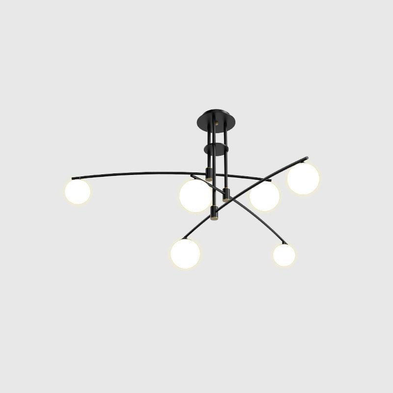 Modern Long Arm Chandelier - Elegant Ceiling Light Fixture for Dining Room, Living Room & Bedroom - Perfect for Home Decor & Interior Design