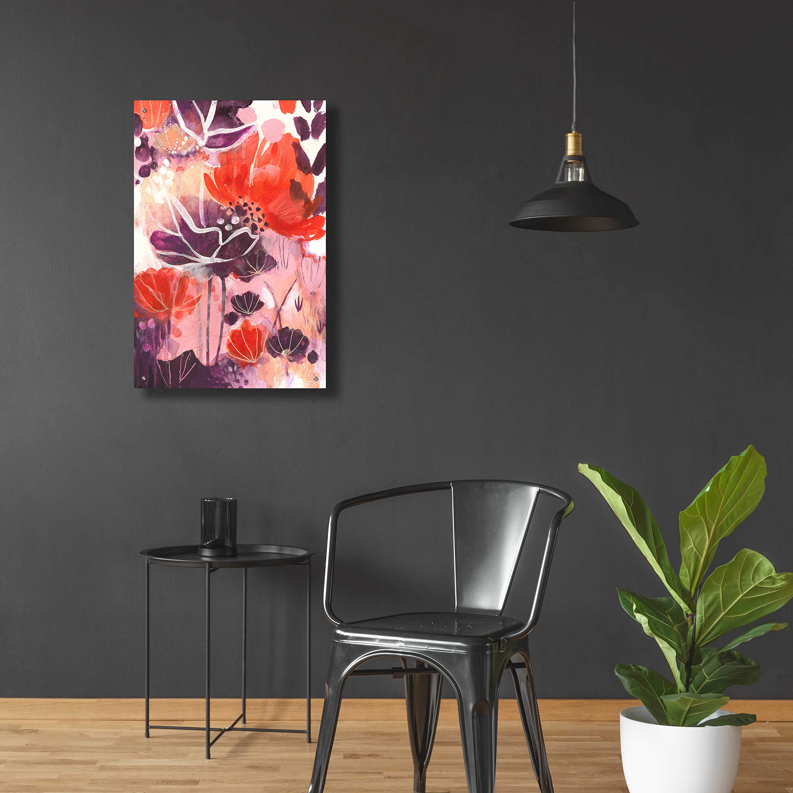 Corina Capri 'Open Up' Acrylic Glass Wall Art - 24x36 Inches Modern Abstract Painting for Living Room, Bedroom & Office Decor