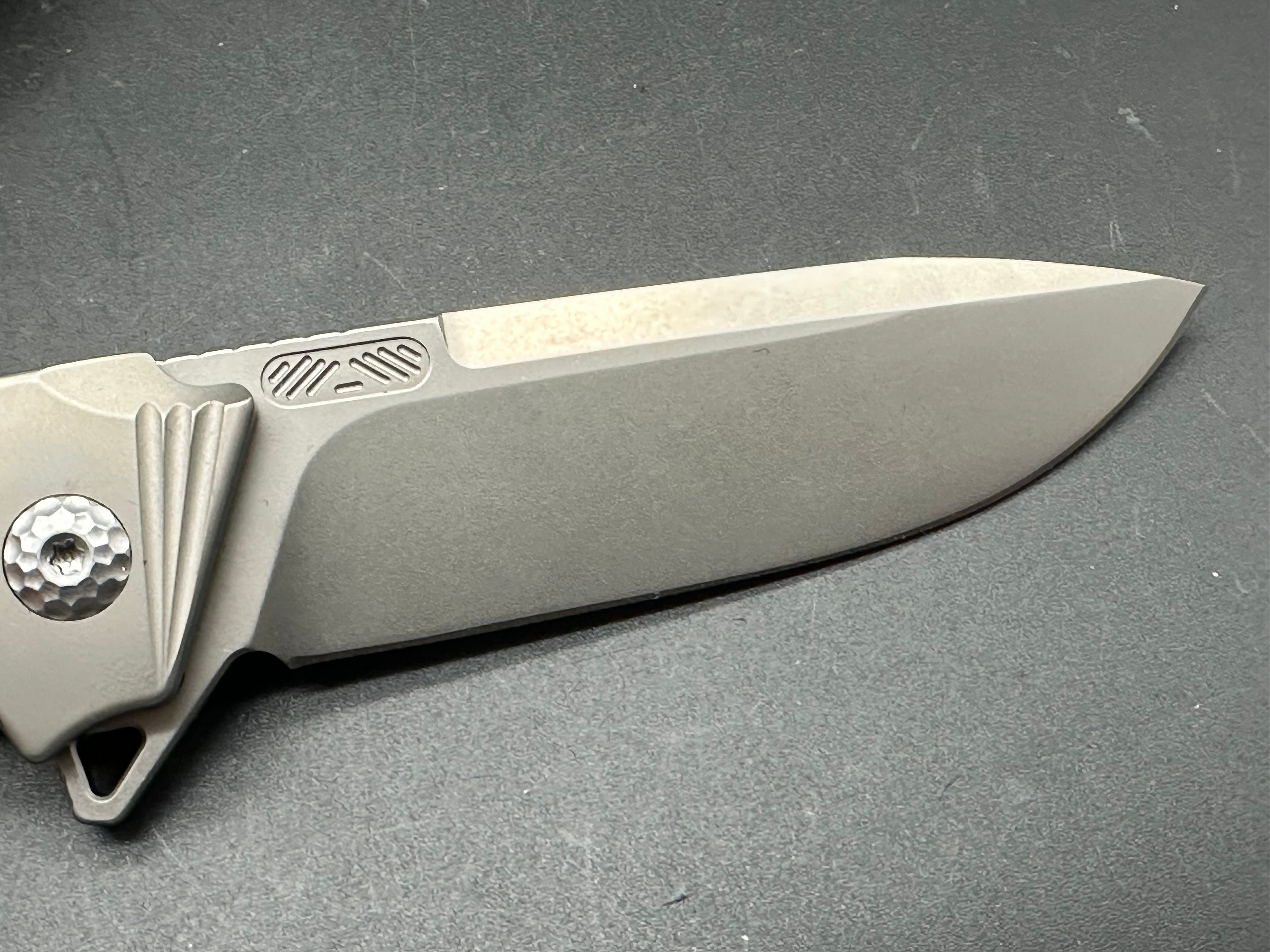 Premium Remette Steed Titanium & Carbon Fiber Handle with M390 Blade - Perfect for EDC, Outdoor Adventures & Survival Knife Collection