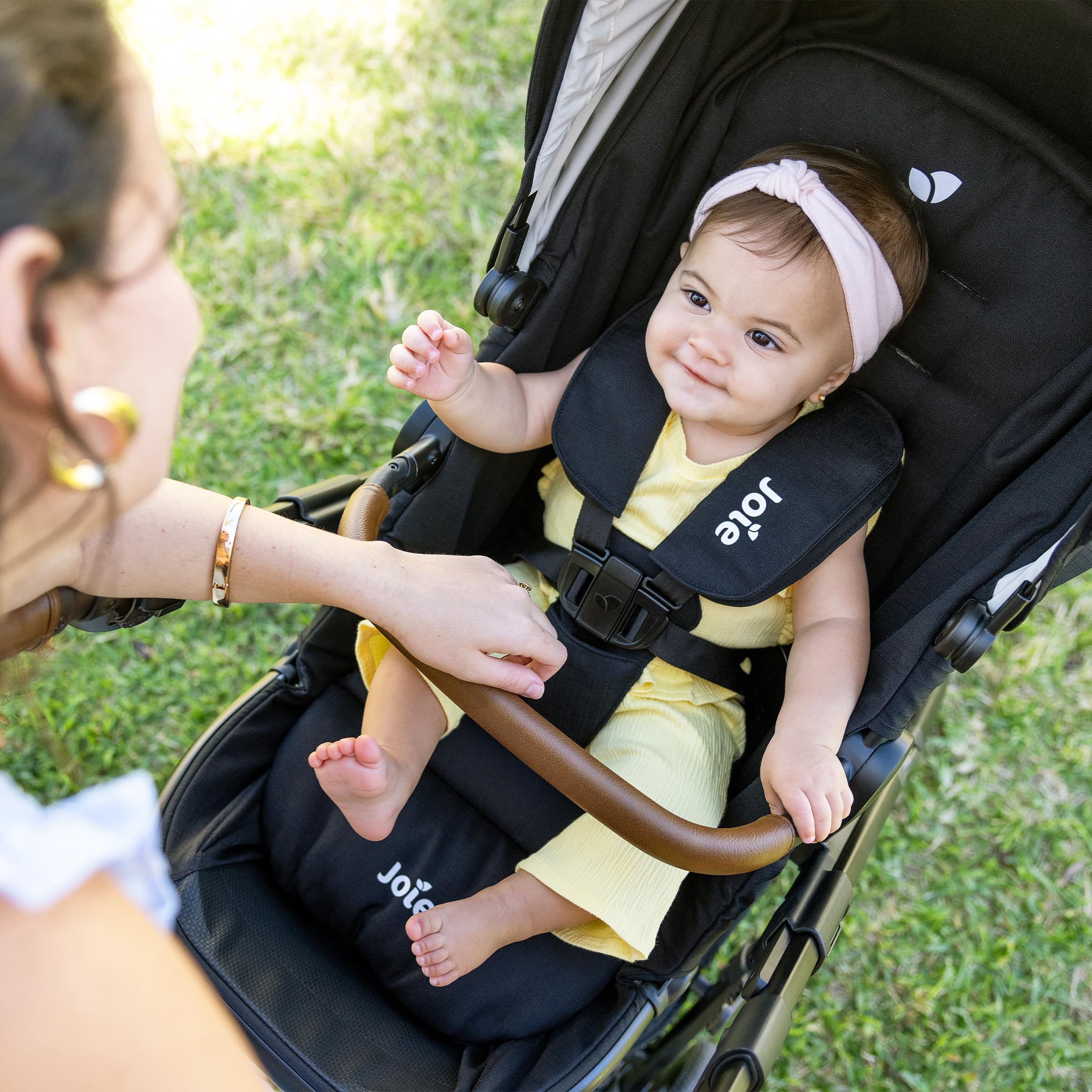 Ginger 4-in-1 Convertible Baby Stroller & Pramette with Height Adjustable Seat, All-Wheel Suspension & Extra Storage - Newborn to Toddler Travel System (Evergreen) | Perfect for City Walks, Shopping Trips & Family Outings