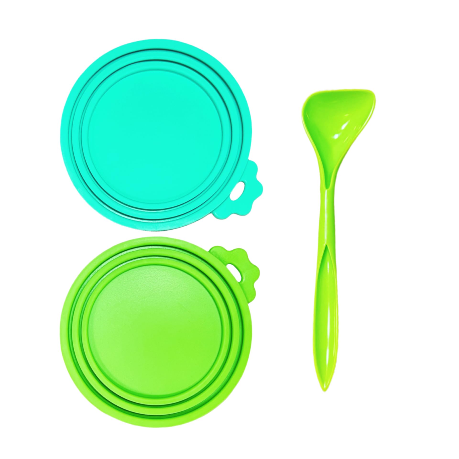 MoPawKT Silicone Dog Food Can Covers - 3 Sizes (2.6”/3”/3.4”) Fit 3-15oz Pet Food Cans, BPA Free Reusable Lids with Spoon - Perfect for Fresh Storage of Wet Cat & Dog Food at Home or Travel
