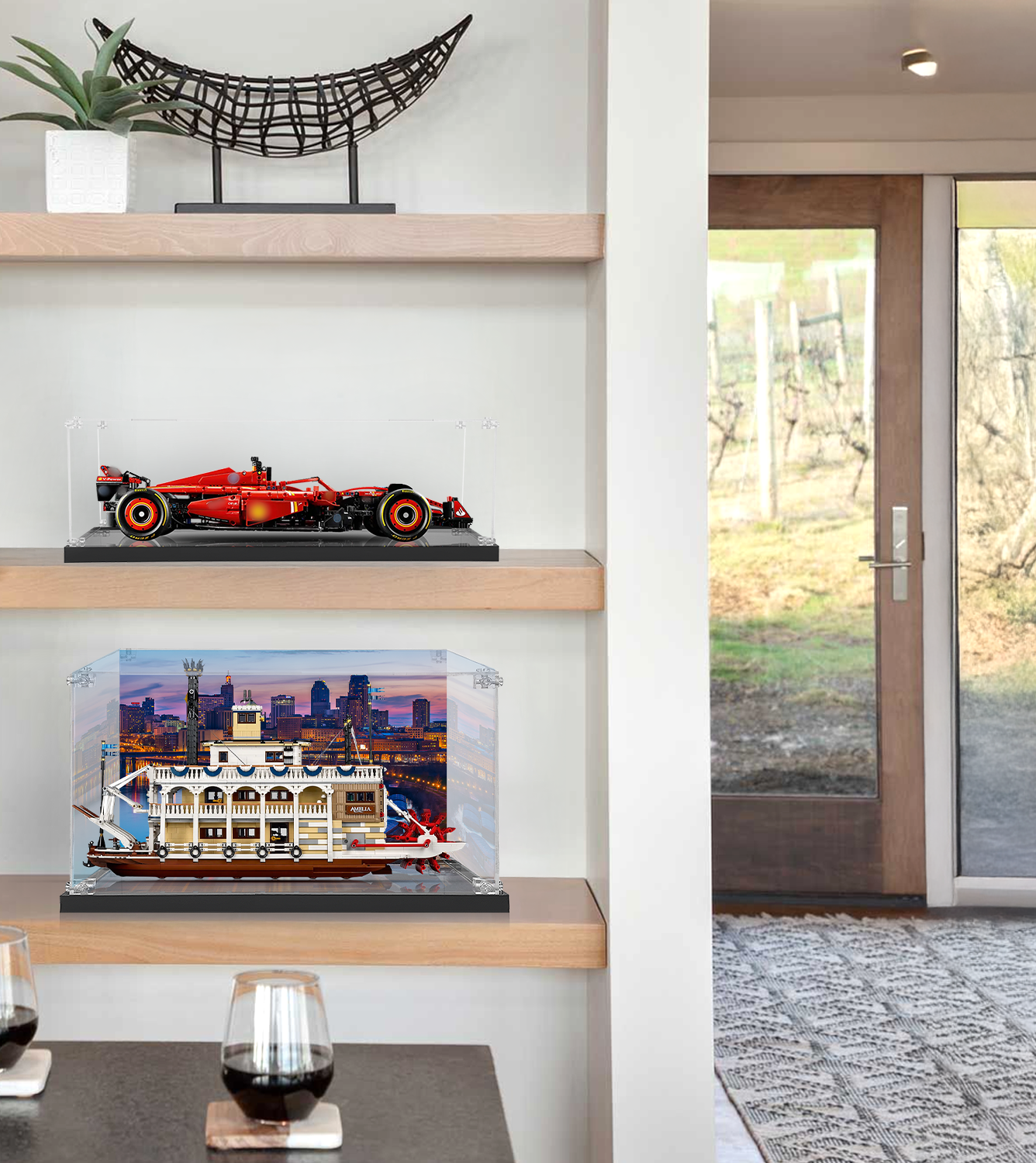 LEGO® Ideas River Steamboat 21356 Display Case - Premium Acrylic Showcase for Collectible LEGO Sets - Perfect for Home Decor, Office Display & Gift Giving