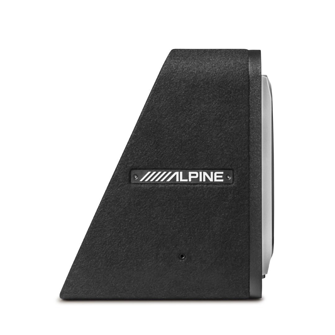Alpine S2 SB10 10-Inch PrismaLink S Series Preloaded Subwoofer Wedge Enclosure - Powerful Bass for Car Audio & Home Theater Systems