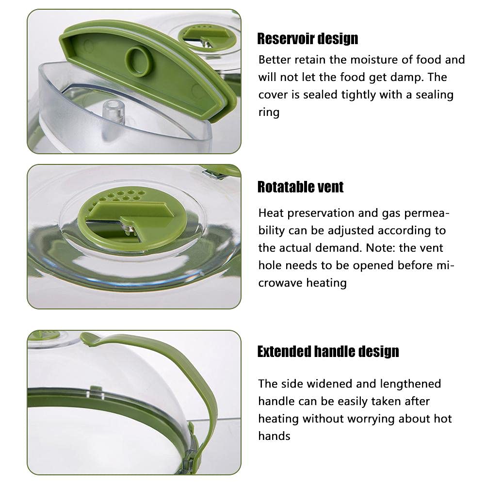 Microwave Splash Cover - BPA-Free Oil-Proof Food Cover for Microwave Oven | Keeps Food Fresh & Prevents Splatters | Ideal for Reheating Meals, Popcorn & Leftovers