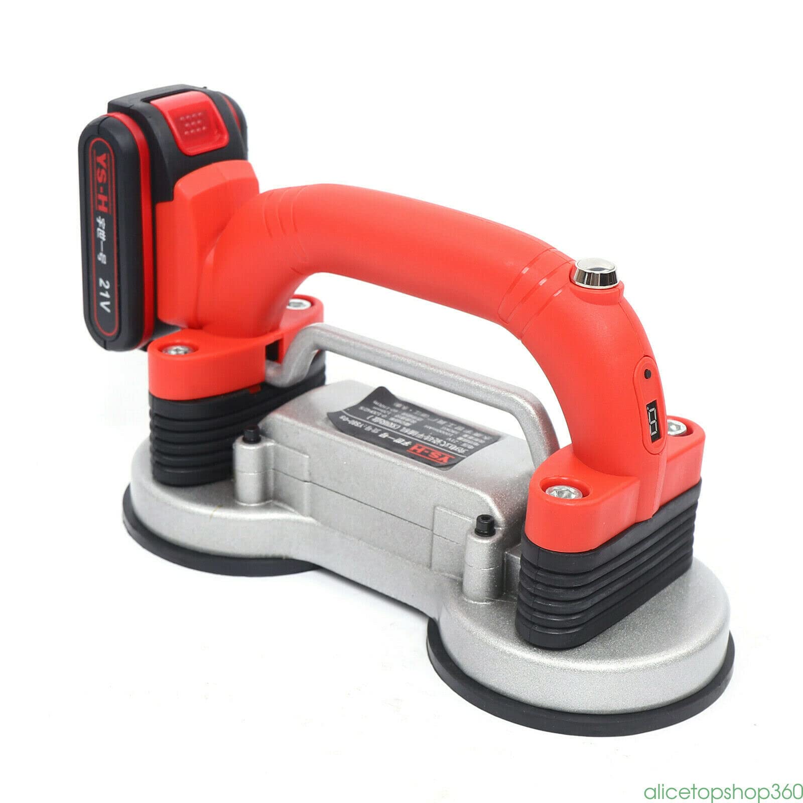 180W Handheld Tile Leveling Machine with Double Suction Cups - 5-Speed Adjustable Automatic Tile Tiler with 2 Lithium Batteries - Perfect for DIY Home Renovation & Professional Tile Installation Projects