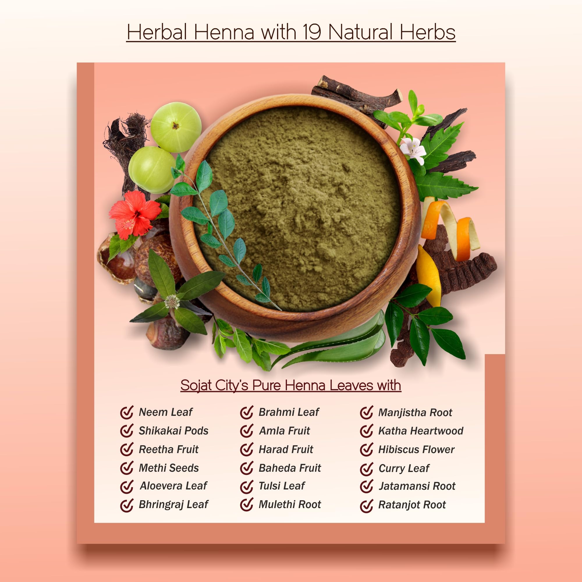 IYUSH Ayurvedic Manjistha Powder with Katha Powder & Herbal Henna Powder for Natural Hair Color & Growth – 300g | Organic Hair Volume Booster | Deep Conditioning Hair Mask | Perfect for DIY Hair Treatments & Ayurvedic Hair Care Routines