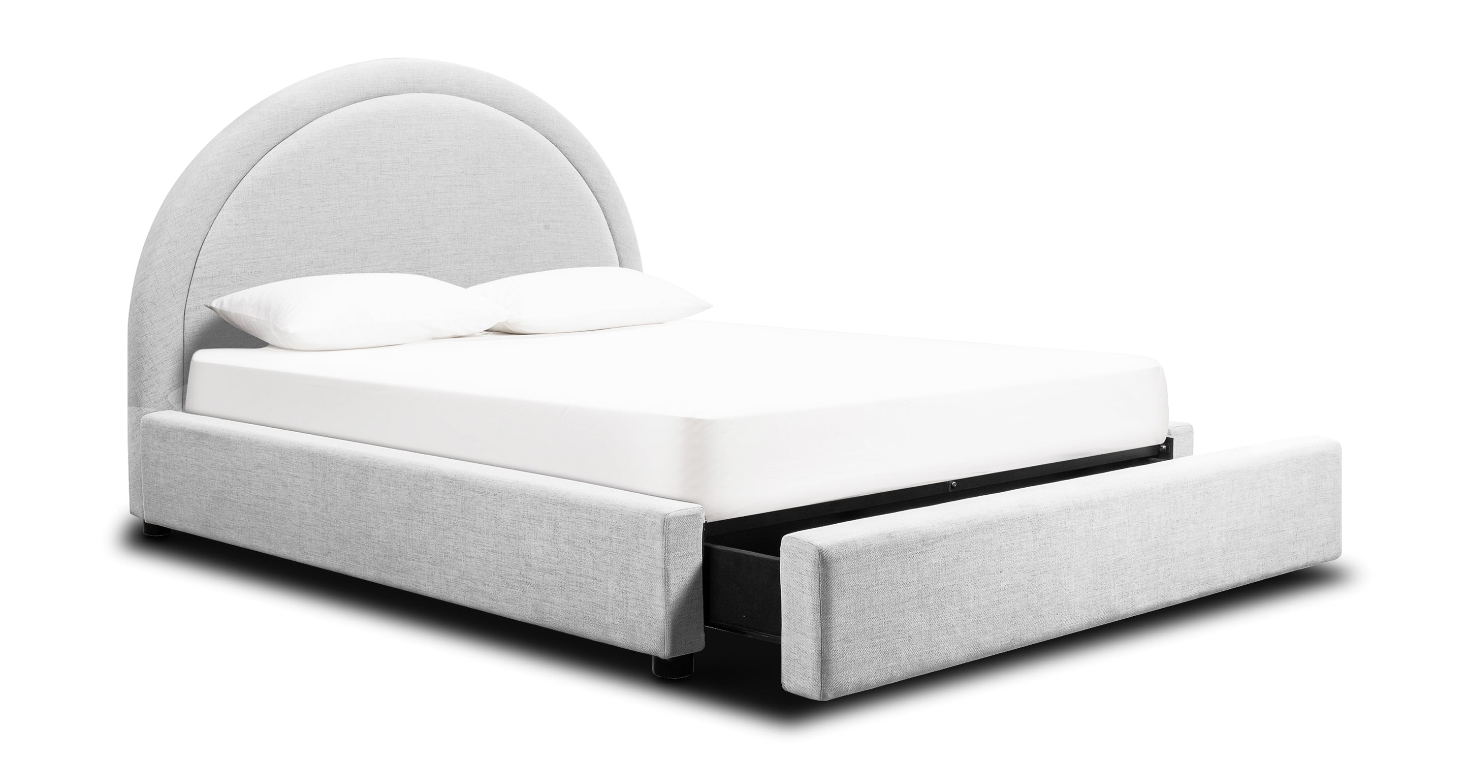 Luna Storage Bed with Underbed Drawers - Queen Size Platform Bed Frame with Hidden Storage for Small Spaces - Perfect for Bedroom, Guest Room, and Apartment Organization
