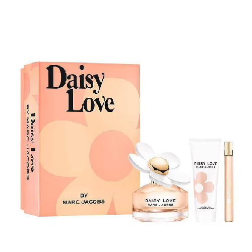 Marc Jacobs Daisy Love 3-Piece Gift Set for Women - Eau de Parfum, Body Lotion & Shower Gel - Perfect for Birthdays, Anniversaries & Valentine's Day Gifts