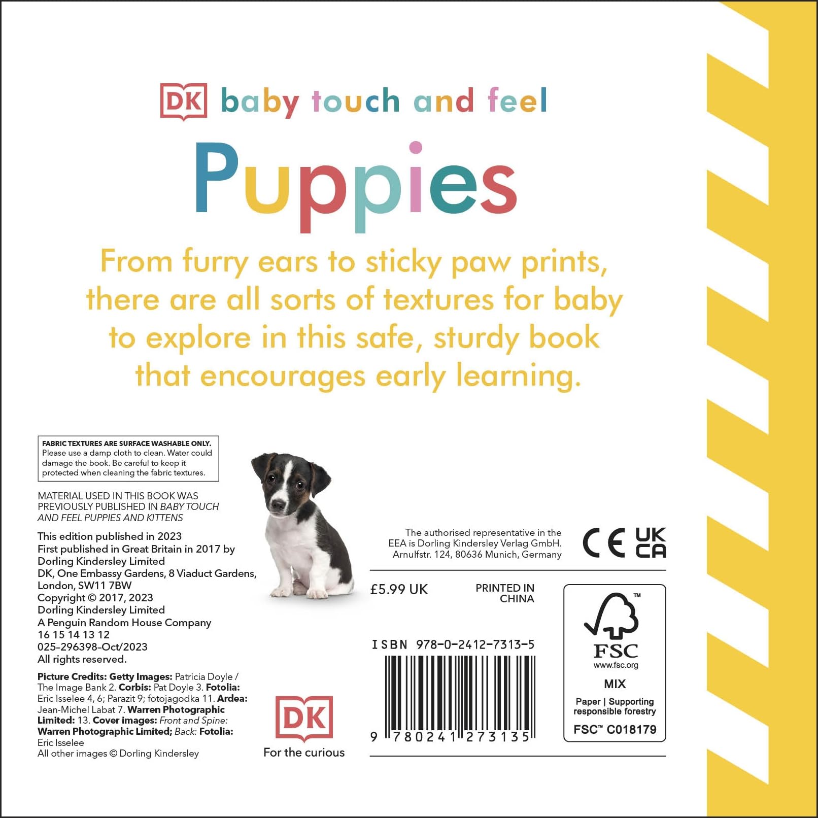 Baby Touch & Feel Puppies Book - Interactive Sensory Board Book for Toddlers & Infants - Perfect for Early Learning & Bonding Time