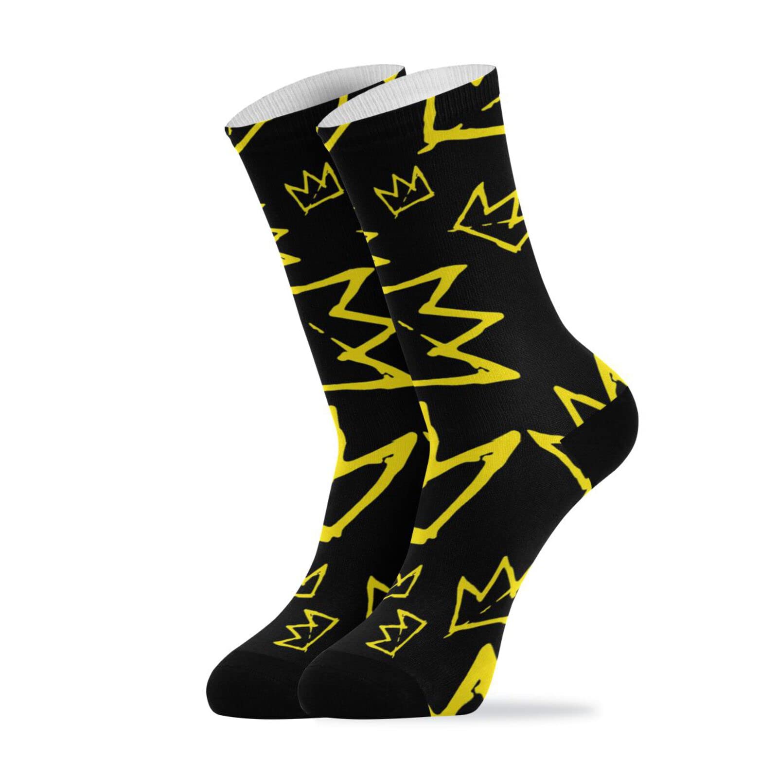 Men's Dress Crew Socks - Cushioned Athletic Casual Calf Socks with Fun Patterns - Novelty Gift Socks for Men - Perfect for Office, Sports & Everyday Wear