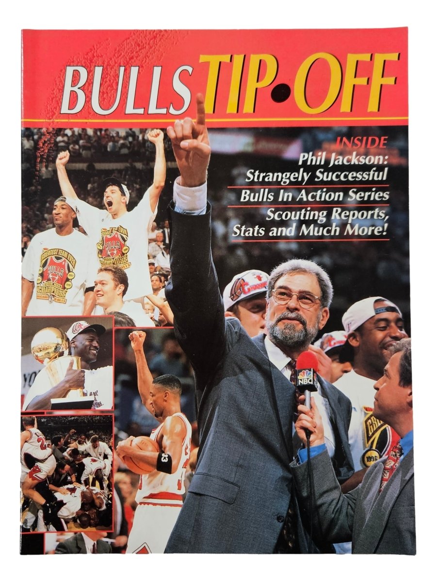 Chicago Bulls 1996 Championship Commemorative Tip-Off Magazine - Perfect for NBA Fans, Sports Collectors & Basketball Memorabilia Enthusiasts