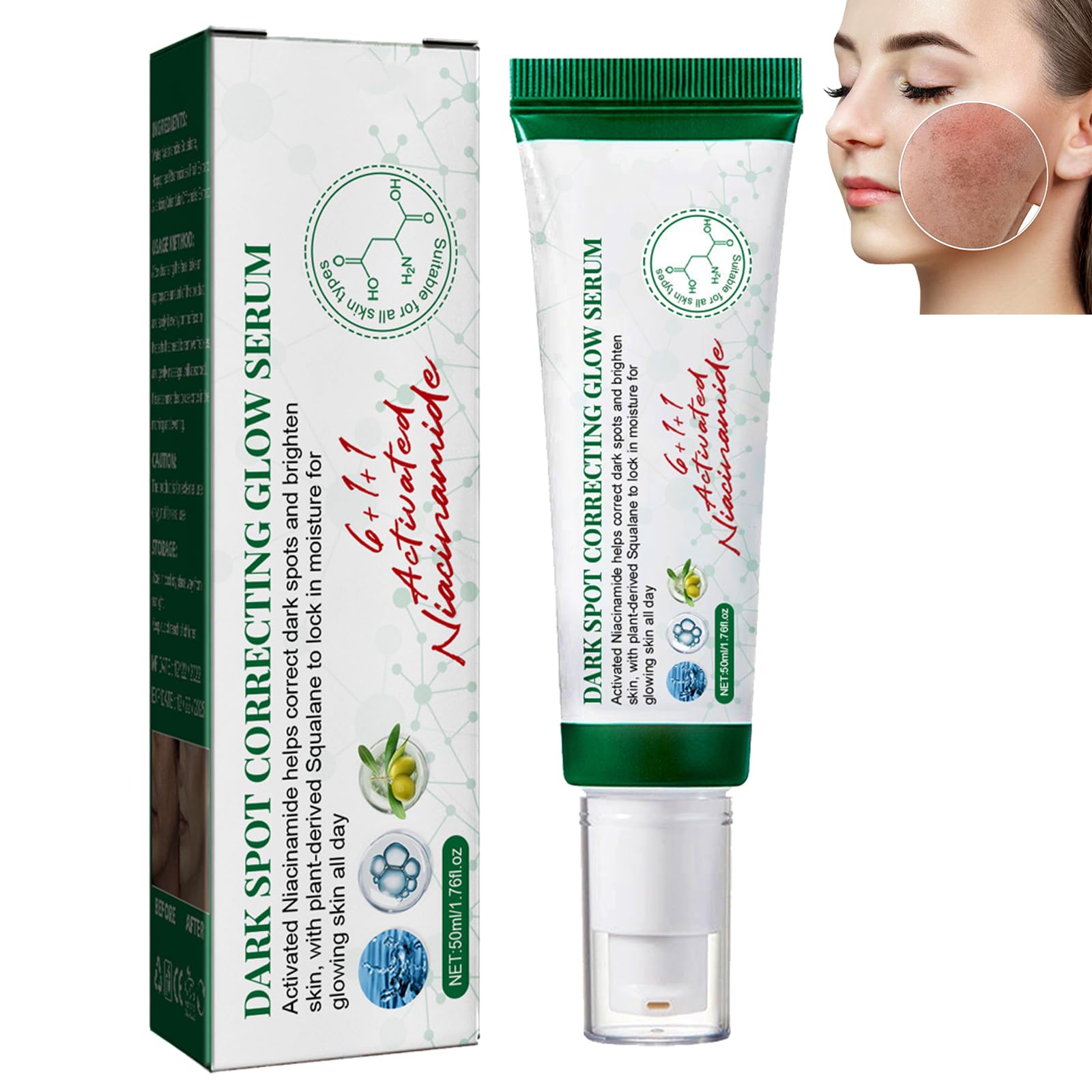 KOAHDE Anti Stain Face Serum & Dark Spot Correcting Cream - Skin Brightening, Lightening & Moisturizing Treatment for Hyperpigmentation & Uneven Tone | Day & Night Use for Glowing Complexion