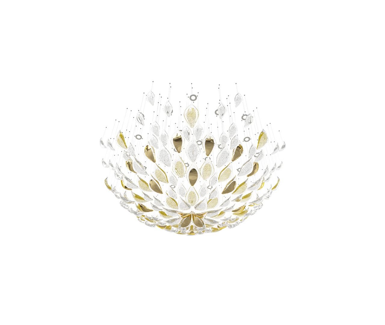 Floating Leaves Chandelier - Modern Crystal Leaf Ceiling Light Fixture for Dining Room, Living Room & Bedroom - Elegant Home Decor Lighting