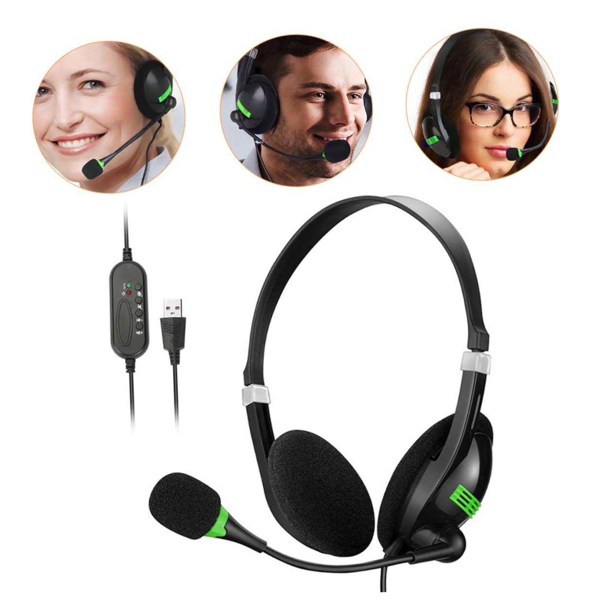 GOOHOCHY Gaming Headset with Noise Cancelling Mic - Comfortable Over-Ear Headphones with Omni-Directional Sound for PC, Laptop, PS4, Xbox - Perfect Replacement for Broken Headsets - Ideal for Gaming, Streaming & Online Meetings