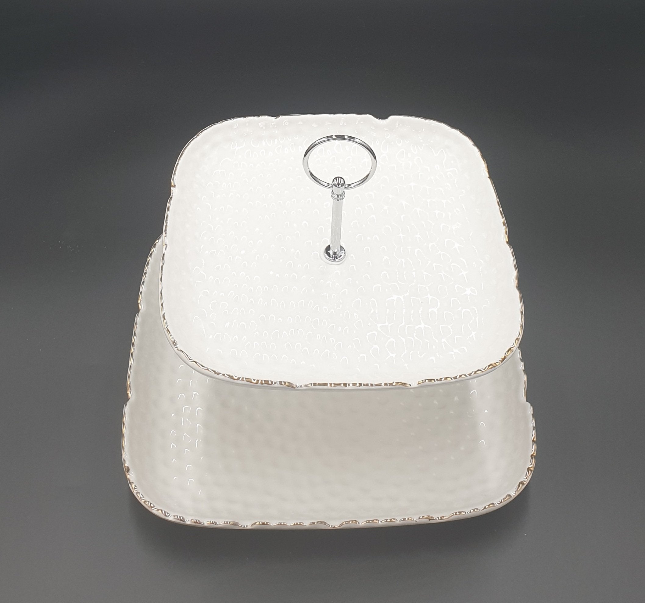 2-Tier Square Cake Stand 8