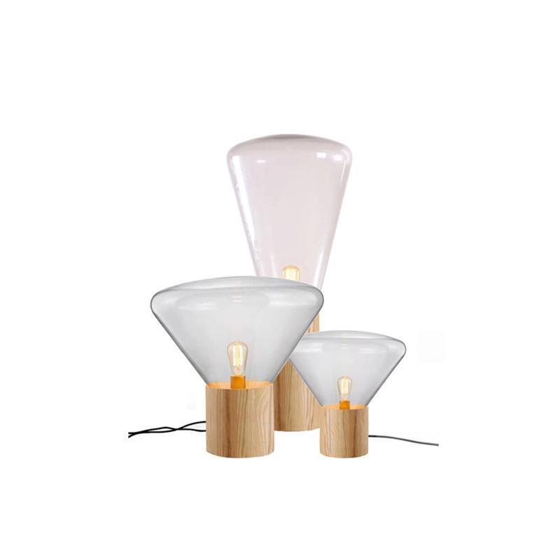 Modern Wood Table Lamp - Stylish Nightstand & Bedside Lighting for Living Room, Bedroom, and Office Decor