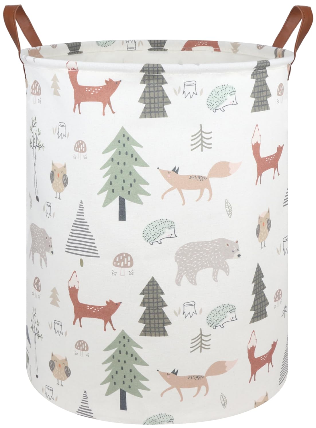 Woodland Animals Baby Laundry Hamper Basket - Nursery Toy Storage Bin for Boys & Girls - Cute Animal-Themed Room Decor Gift for Baby Shower & Bedroom Organization - Perfect for Nursery, Kids' Room & Playroom Storage