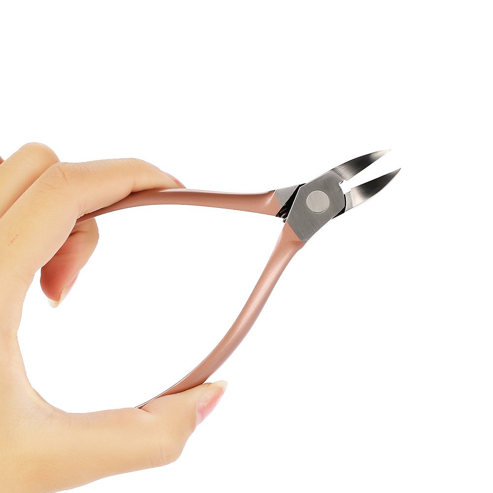Professional Rose Gold Nail Scissors & Rhinestone Remover - Precision Manicure Tool for Home & Salon Use | Perfect for Nail Art Decorations, DIY Manicures & Pedicures