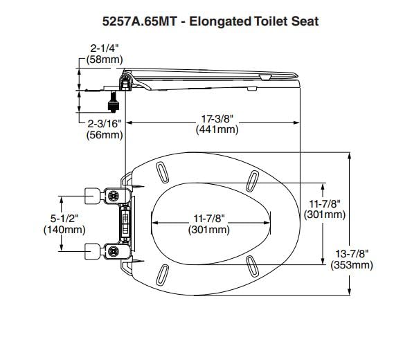 American Standard 5257A65MT.020 Cardiff Slow Close Toilet Seat in White - Soft Closing, Durable & Easy to Install for Bathroom Upgrade