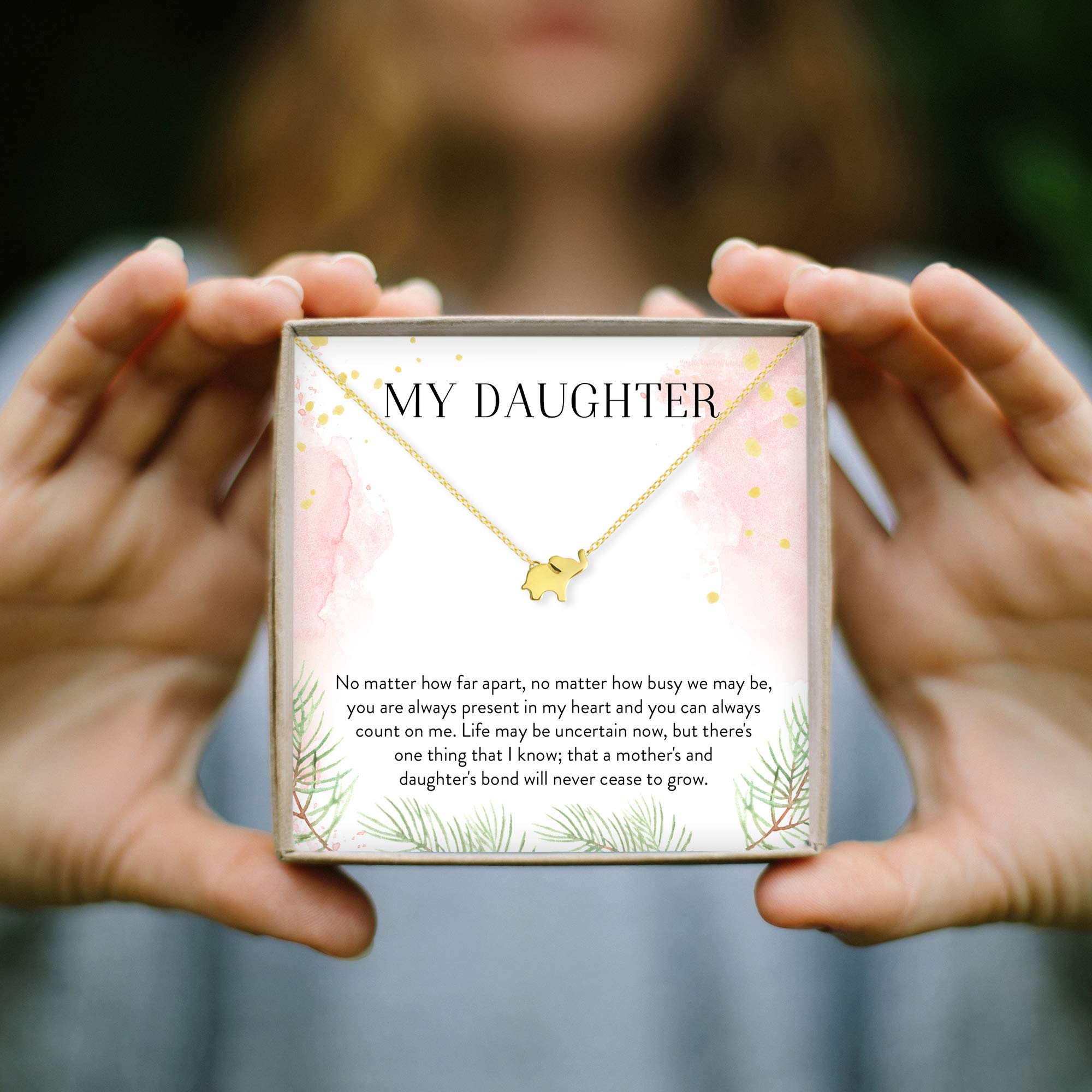 Heartfelt Daughter Necklace Gift Set - Sterling Silver Pendant with Engraved Card for Birthday, Christmas, Mother's Day & Special Occasions | Perfect for Mom, Grandma & Loved Ones